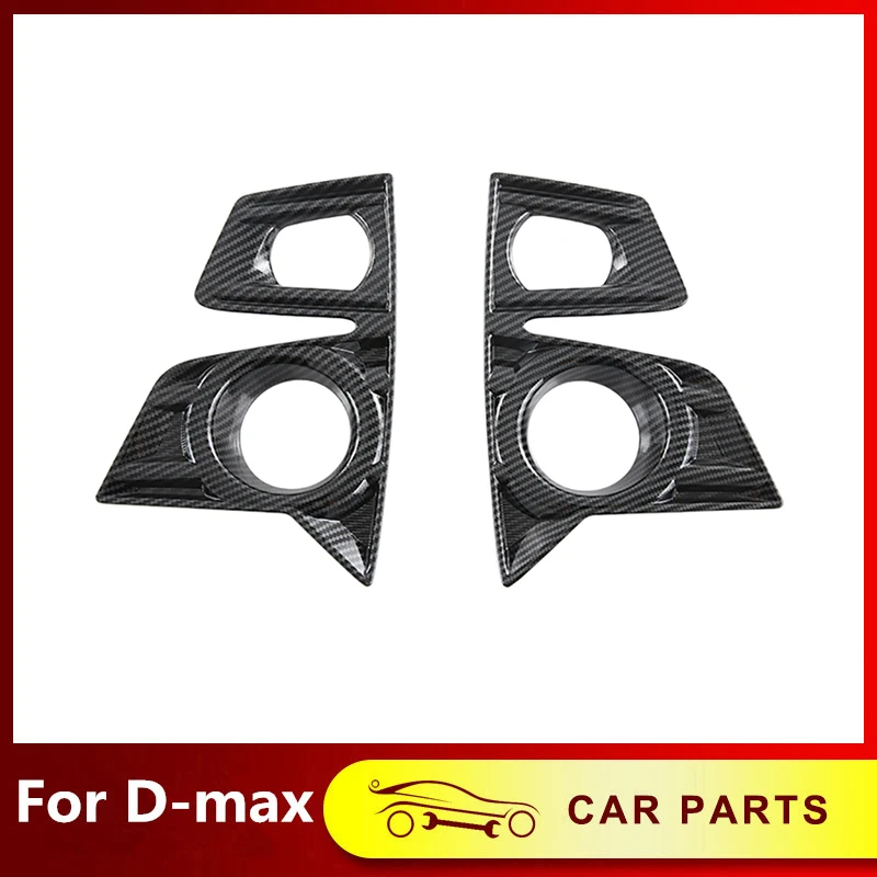 

2 Pcs 2021 D-max Front Fog Light Cover ABS Carbon Fiber Color Fog Light Protect Cover Fit For 2020-2022 Isuzu D-max Dmax