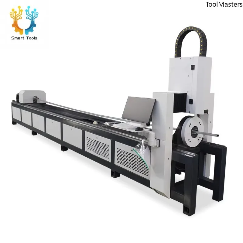 200mm Chuck 45-degree Laser Pipe Cutting Machine for square Tubes, Round Tubes, H-beams and L Fiber Laser Cutting Machine
