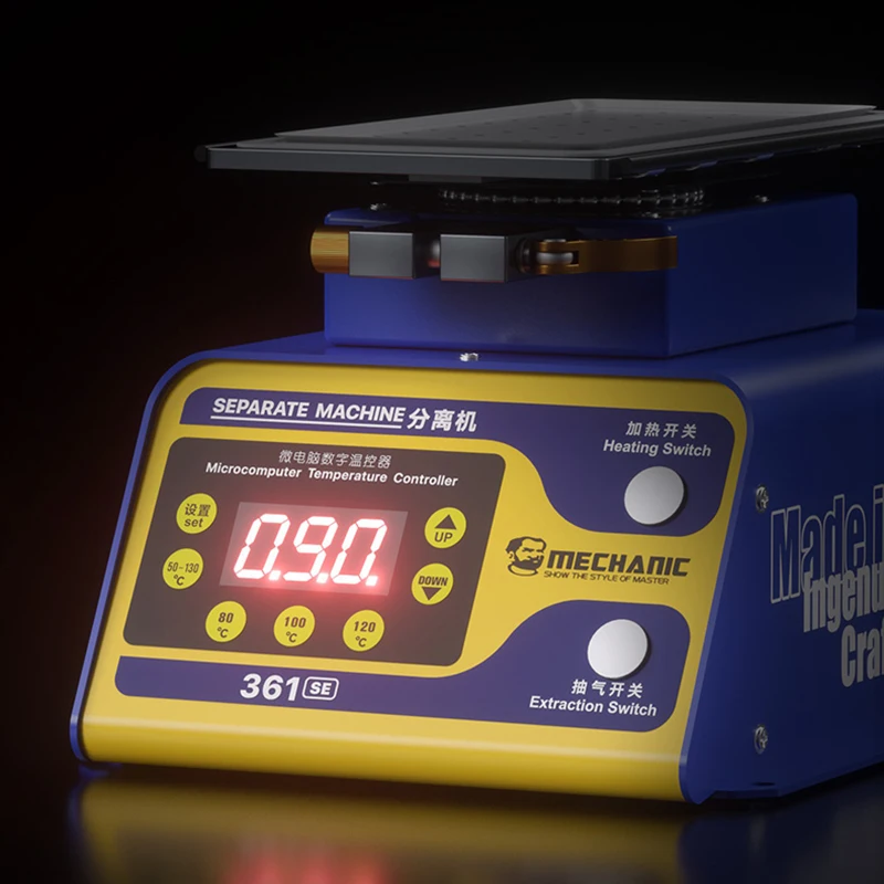 MECHANIC 361 SE Separador Giratorio Multifunción 360 °   Rotación para herramienta de eliminación de pegamento de marco de separación de calefacción de pantalla de teléfono móvil