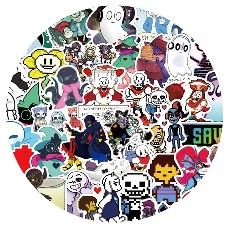 10/30/50PCS Game Undertale Stickers DIY Travel Luggage Guitar Laptop Waterproof Classic Toy Decals Fun Sticker for Kid Toys