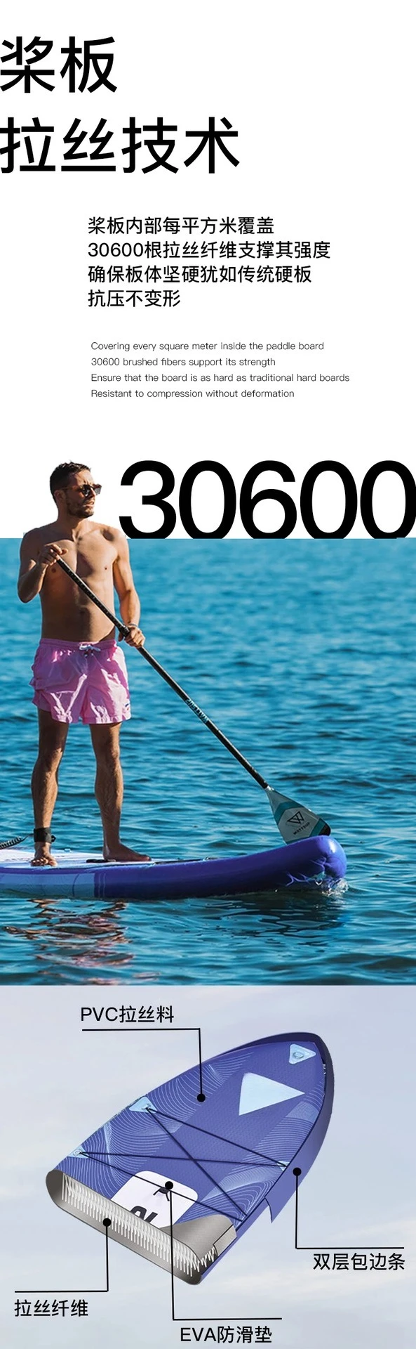 Inflatable Paddle Board Yacht Surfboard Outdoor Paddle Inflatable