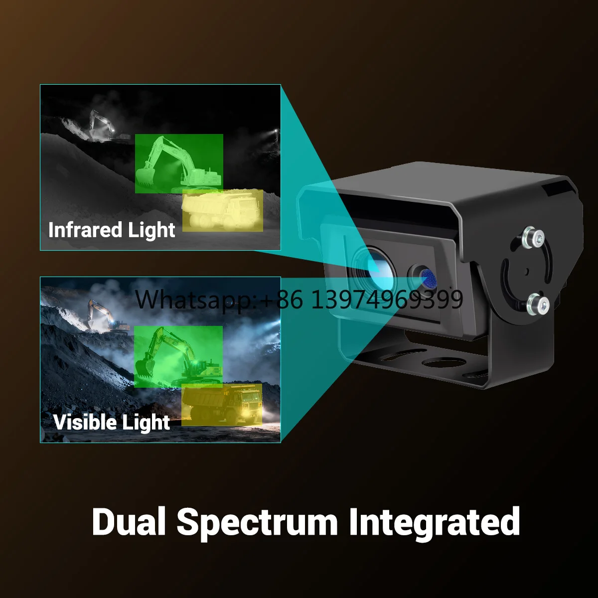 1080P Night Vision Thermal Infrared Camera Support Pedestrian Detection for Construction Vehicle Mining Truck