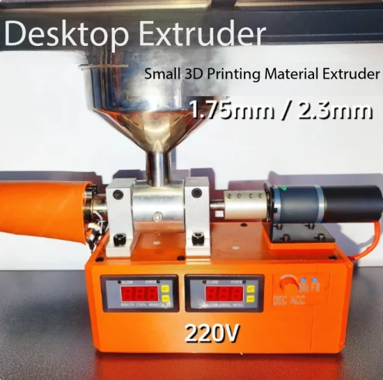 D Printing Filament Extruder Small Desktop Single Screw Machine, Waste Recycling Machine for DIY Filament Making and Reuse