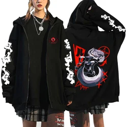 2025 Helluva Boss New Devil Black Anime Casual Fans Fashion Y2K Hip Hop Zipper Hoodie