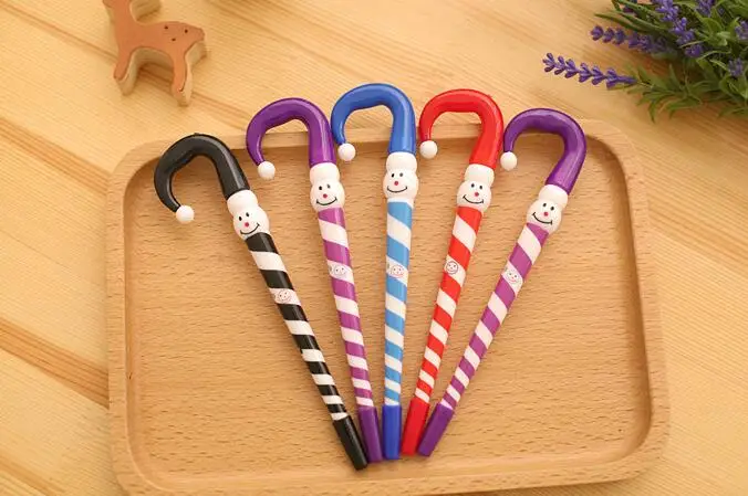 1 Piece Lytwtw's Korean Stationery Cute Cartoon Christmas Snowman Umbrella Ballpoint Pens Student School Supply 4 Colors