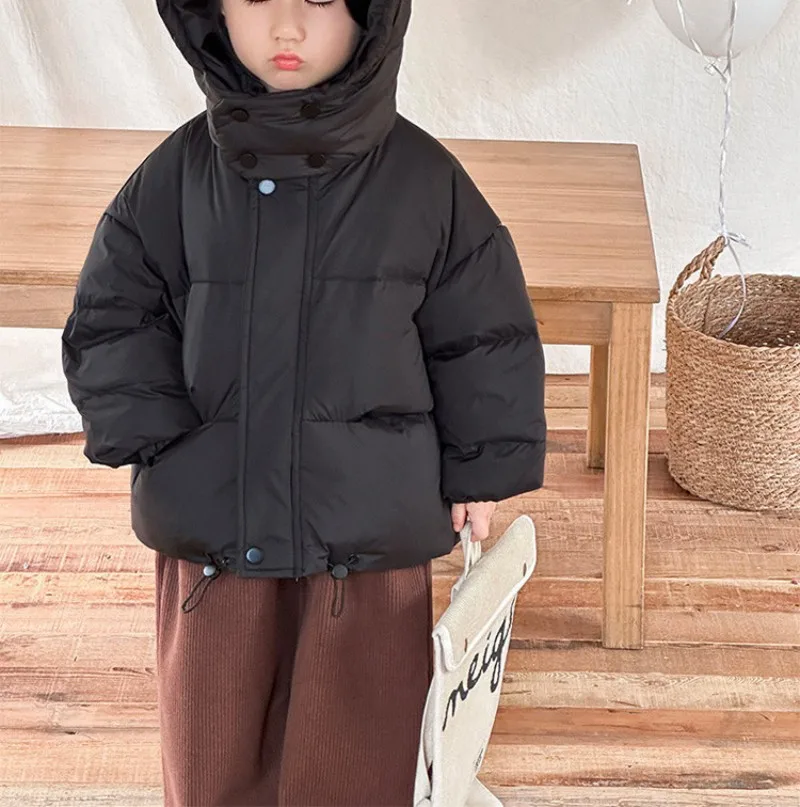 سترة مبطنة بالقطن للأطفال للأولاد والبنات ملابس سميكة للأطفال سترة دافئة على الطراز الأجنبي ملابس الخبز الأحمر للشتاء #5