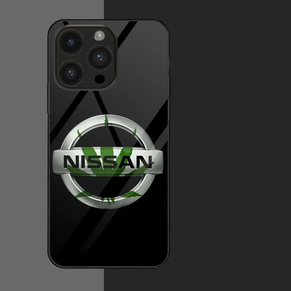 Is N-Nissans Cars Logo MAISTO Phone Case Glass Phone Case For Iphone 16 15 14 13 11 12 Pro Max Xr X Xs 8 7 Plus