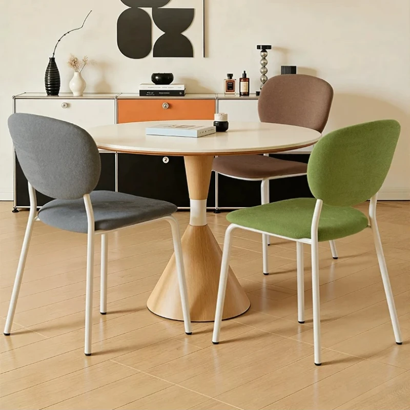 xx-Designer Dining Chairs Modern Kitchen Black Salon Dining Chairs Metal Nordic Sillas Para Sala De