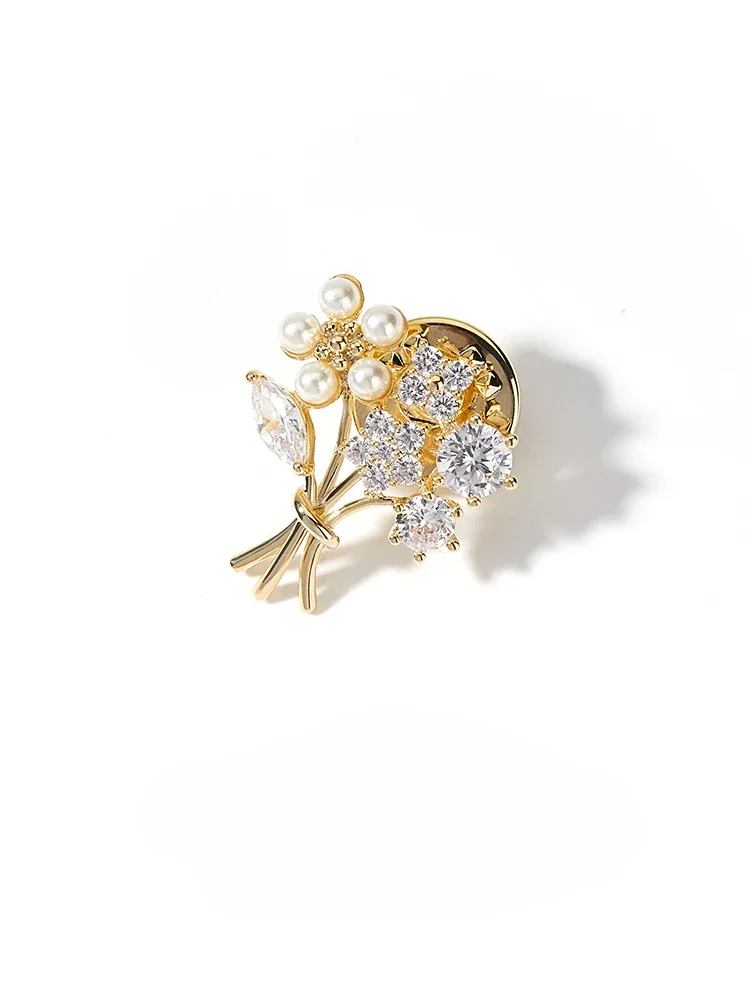 Flower brooch high-end women's neckline decoration