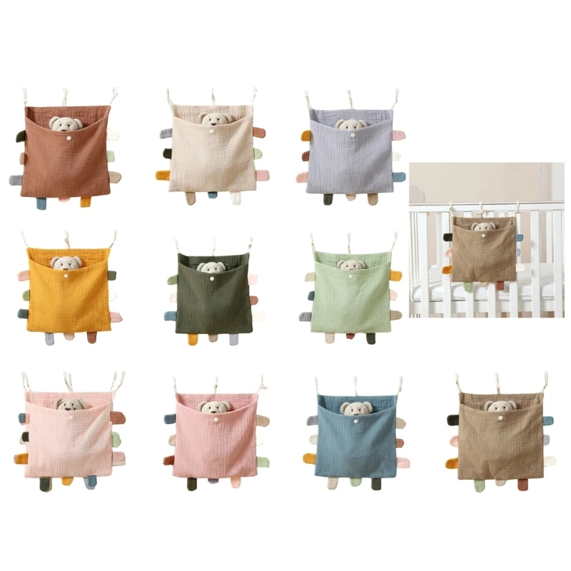 Baby Essentials Storage Bag Cotton Baby Bed Storage Bag Baby Nursery ออแกไนเซอร์ 0