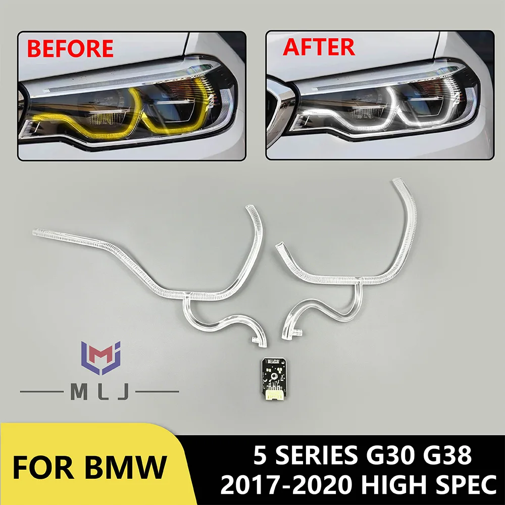 Für BMW 5er G30 G38 2017 2018 2019 2020 DRL Angel Eyes Chip Board Lichtleiterstreifen LED Tagfahrlicht Teile