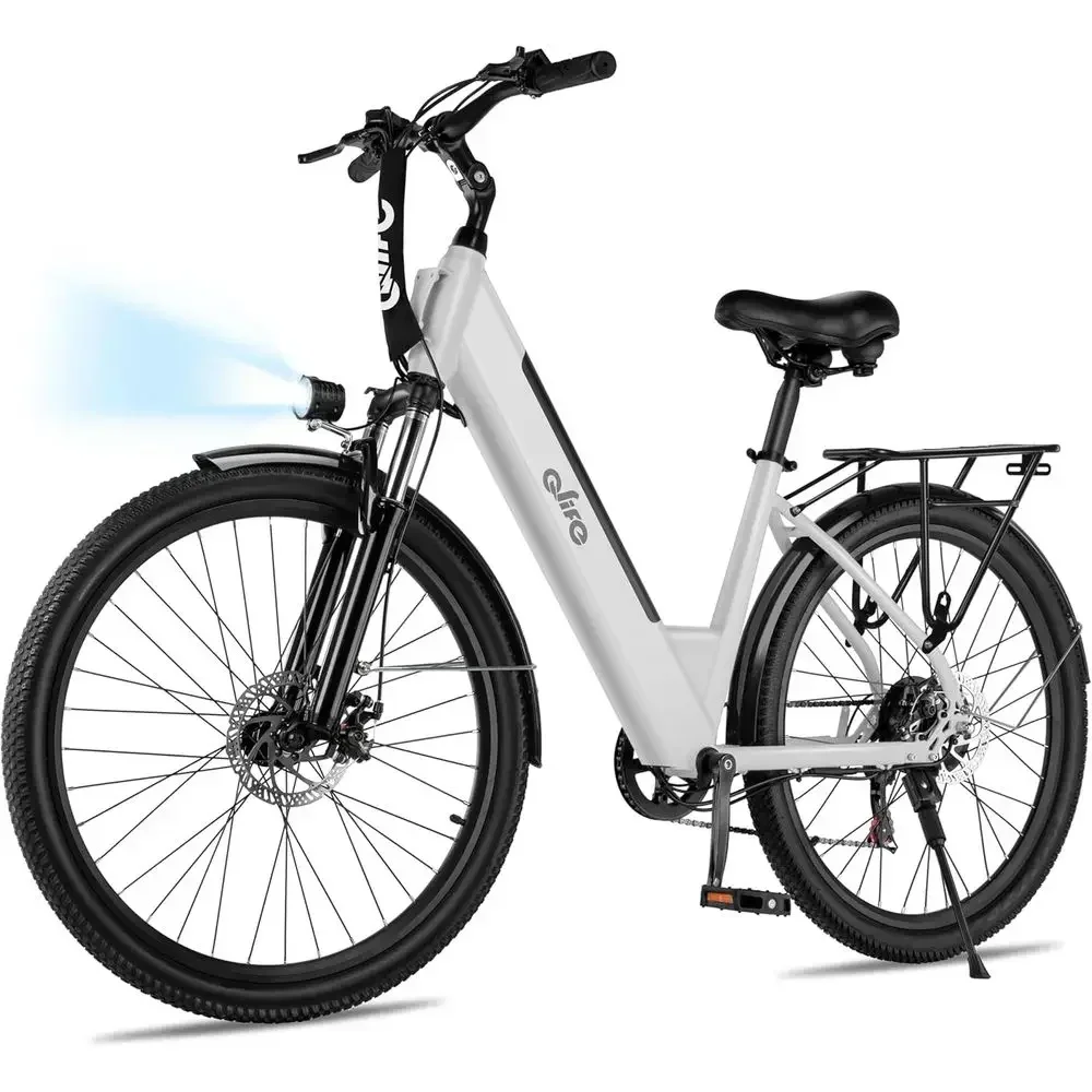Adult & Teen Step-Through Electric Bike, 1000W Motor, 55-Mile Range, 48V Battery, 26 Tires, 7-Speed, 25 MPH