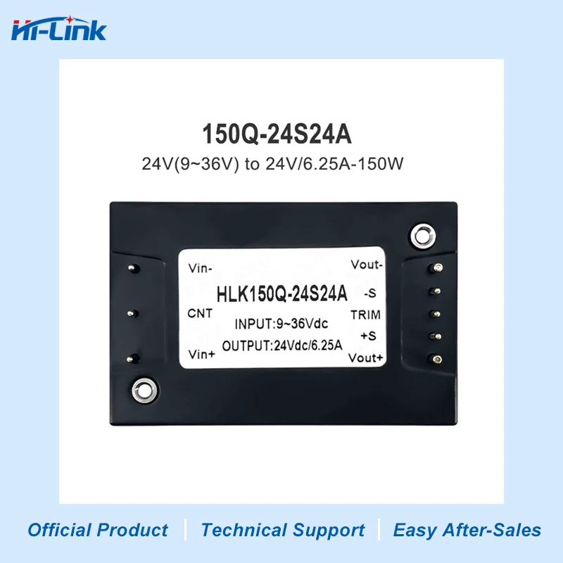 Hi-Link DCDC 150W 150Q-24S24A 24V to 24V Regulated Single Output Half-Brick Isolated Power Module