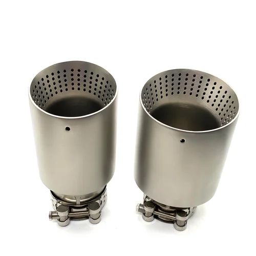 Imagen 2 del producto 1 Uds. Sistema de punta de escape de coche de acero inoxidable mate, punta de escape Universal para VW GTI MK7 Golf7, boquilla de 60MM y 63mm, punta de silenciador