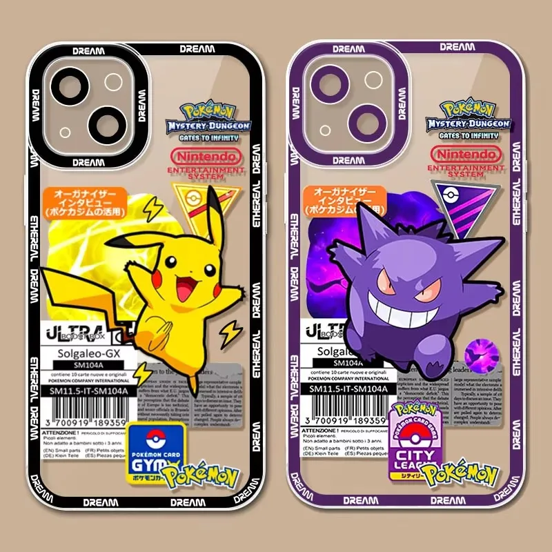 Роскошный чехол P-Pokemon для iPhone 16 Pro Max 15 14 Plus 13 12 11 Pro XR XS X 8 7 SE 2020, мягкий силиконовый защитный прозрачный чехол