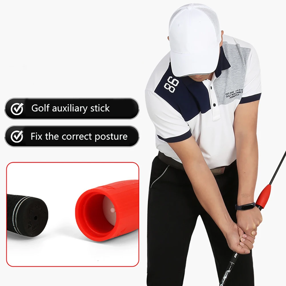 Golf Swing Trainer Portable Golf Swing Training Aid Beginner Gesture Corrector for Indoor Practice Hitting Golf Accessories