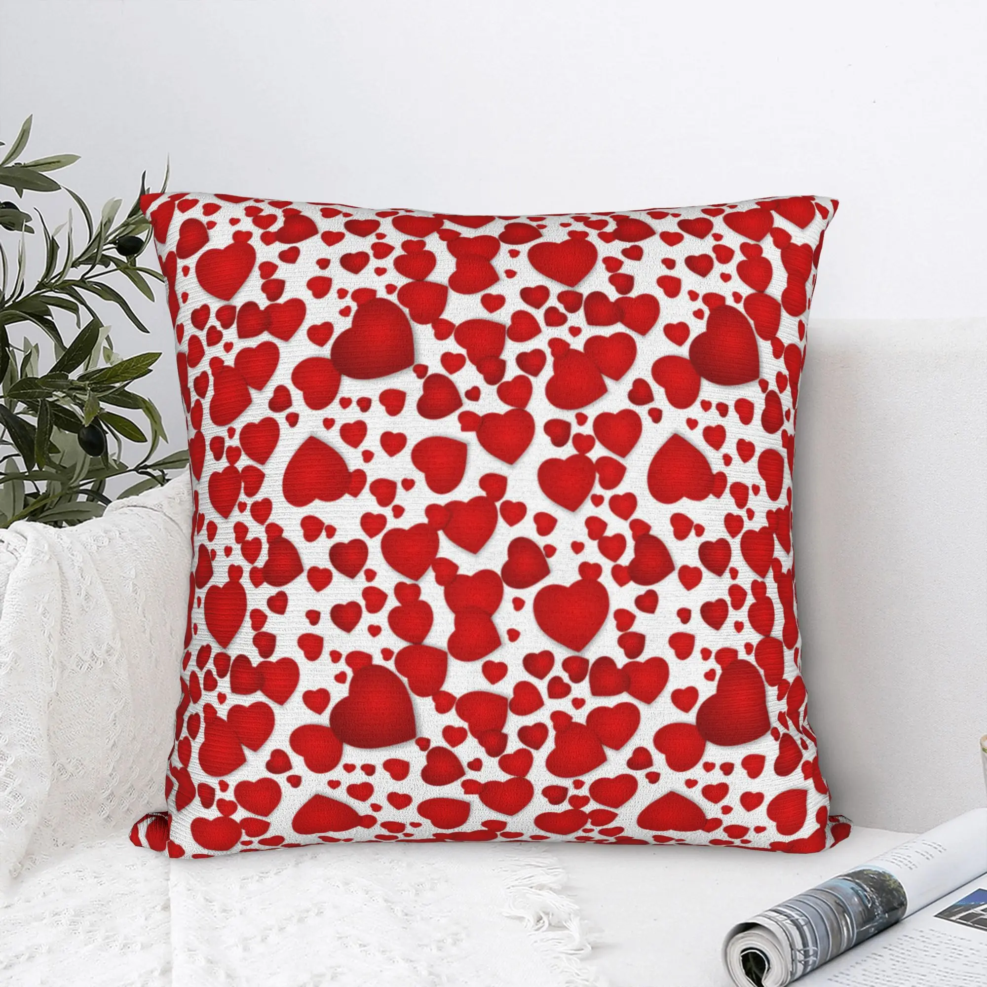 Pillow Case Heart Seamless Pattern Print  Pillow Cover For Chair Sofa Home Decor Fashion Pillowcases