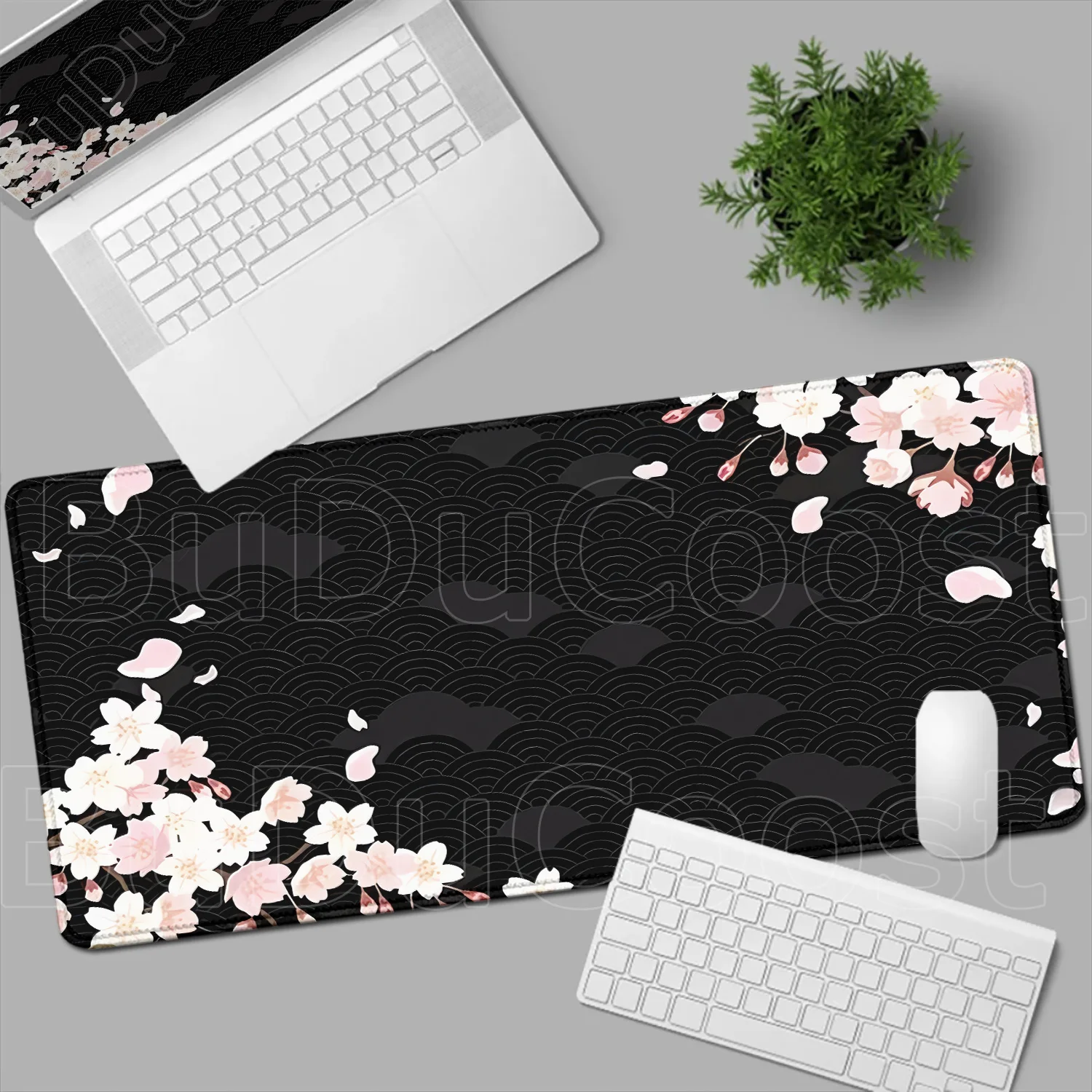 

Office PC Accessories mat Cherry Blossoms Mousepad Home Computer Table Large Pc Mouse Pad Art Sakura Keyboard Mause Rug Desk Mat