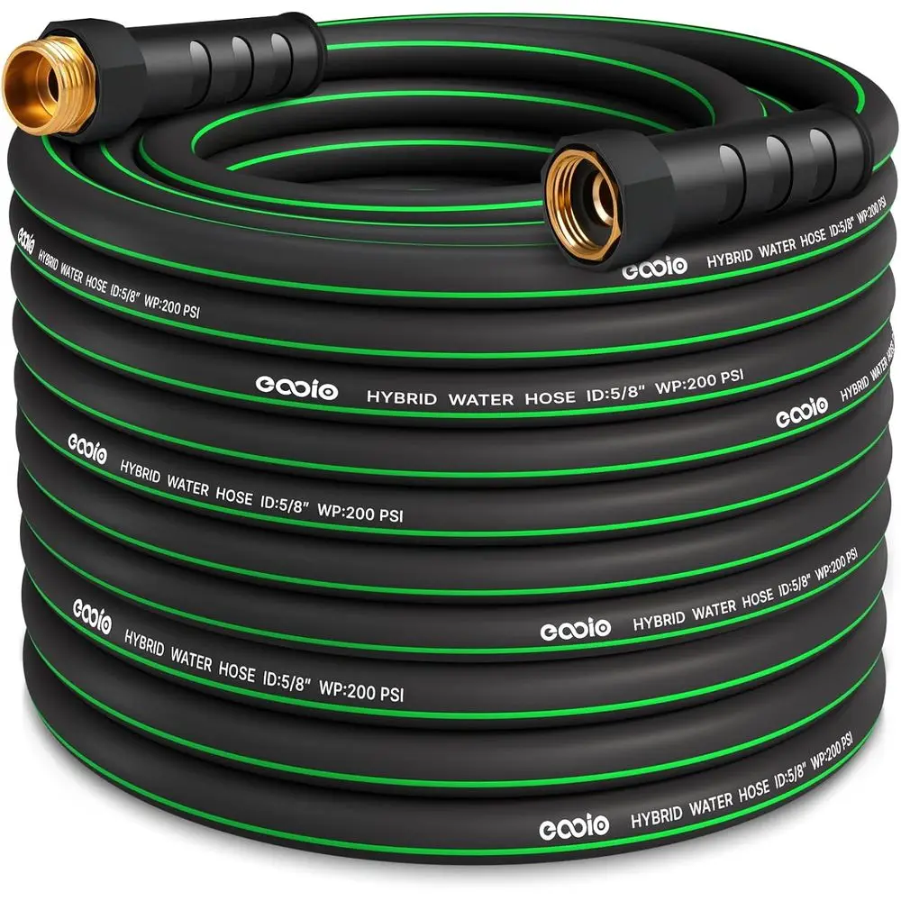 

Durable 75ft Flexible Garden Hose, Kink-Free, Lightweight, Leak-Proof Connectors