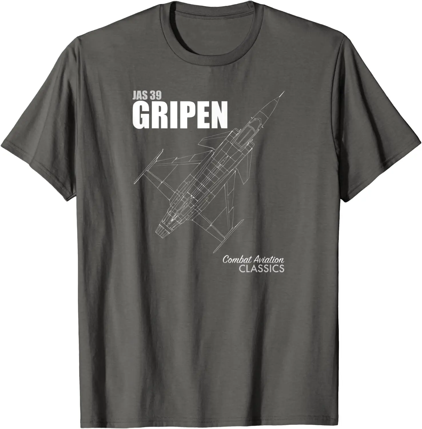 JAS 39 Gripen Fighter Plane Men T-Shirt Short Sleeve Casual 100% Cotton O-Neck Summer Tees