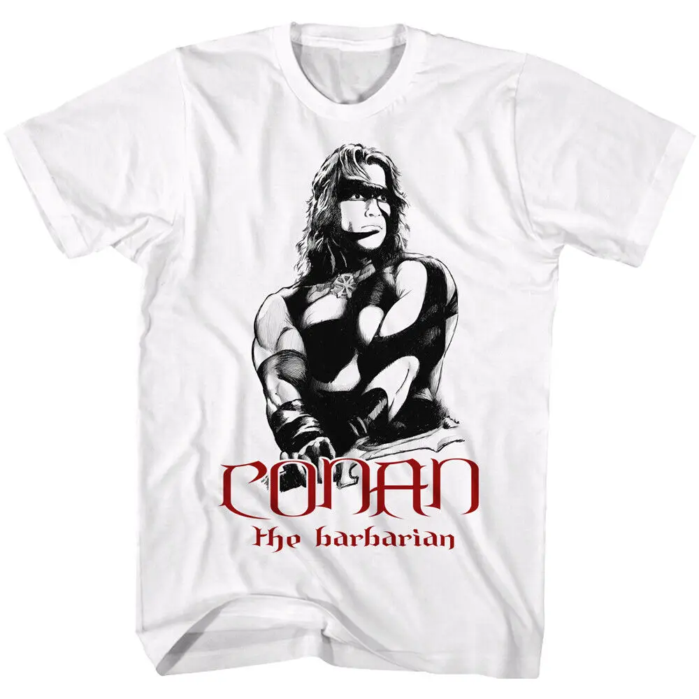 

Conan The Barbarian Classic Movie Black & Red War Paint Men's T-Shirt