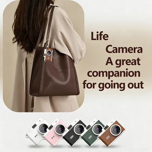 Imagen 2 del producto Grabadora de vídeo de bolsillo para cámara Digital Retro, 1080P, con pantalla IPS a Color de 0,96 pulgadas, luz de Flash LED, Mini cámara para fotografía