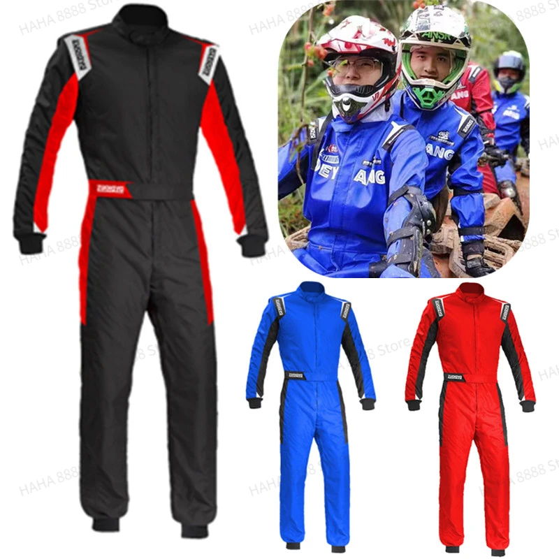 Customizable LOGO Karting Suits Windproof Moto Suit for Clothing Racing Suit for Kart Racing Jumpsuit Moto Child Racing