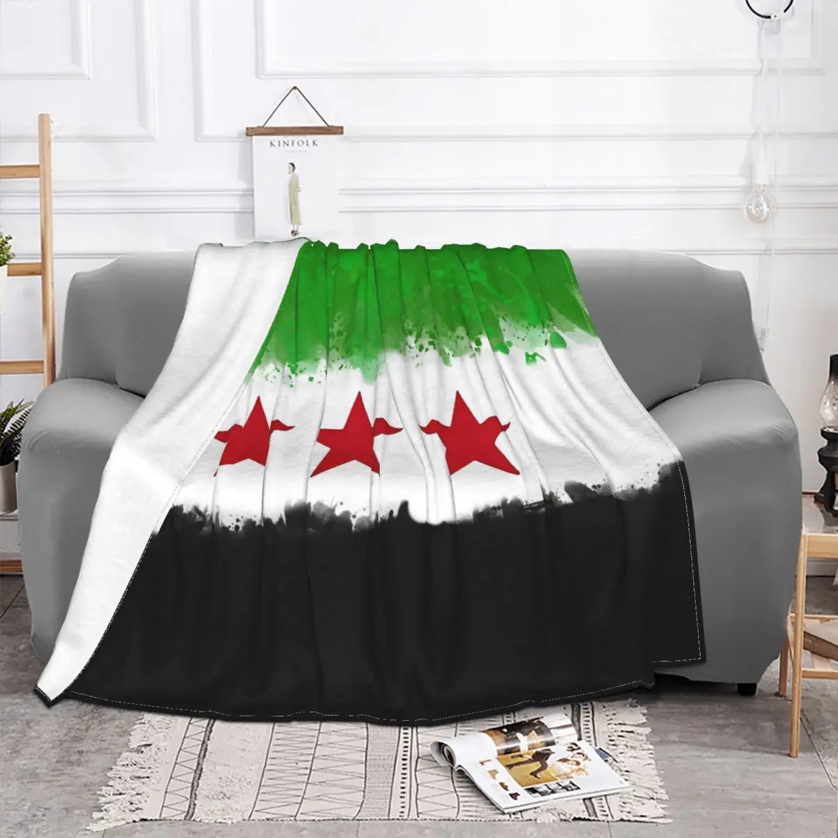 Syrian Syria Flag Blanket Flannel All Season Portable Ultra-Soft Throw Blanket for Sofa Car Bedspread