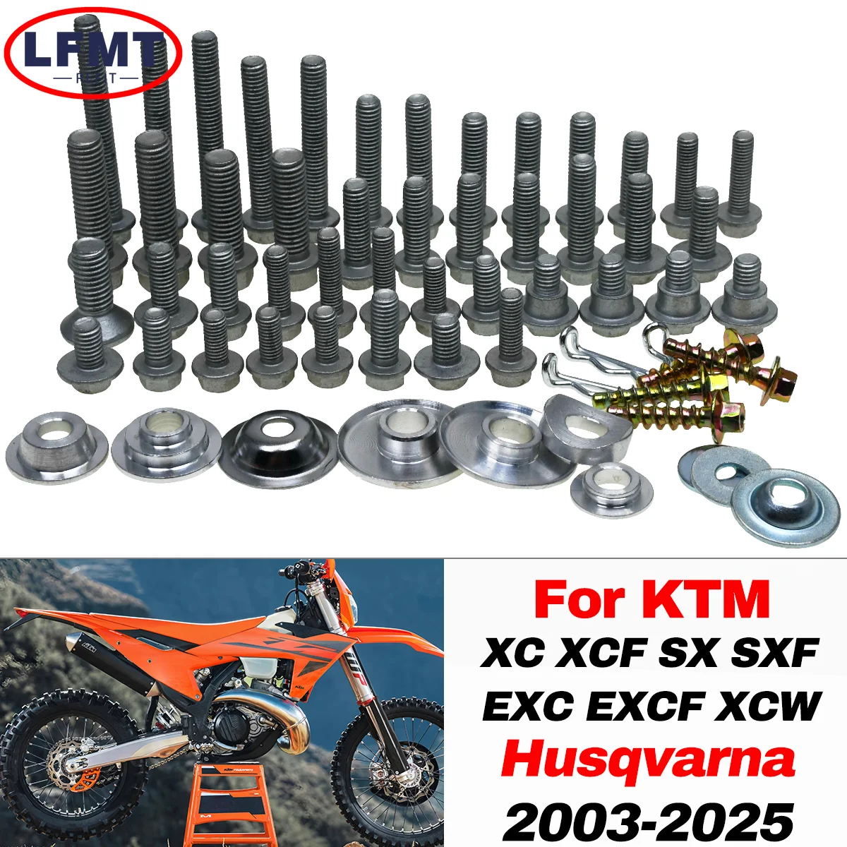 

Motorcycle Fairing Fender Screw Bolt Kit Fastener Set For Husqvarna FC FE TC TE TX TEi TXi 125 150 250 300 350 450 501 2003-2025