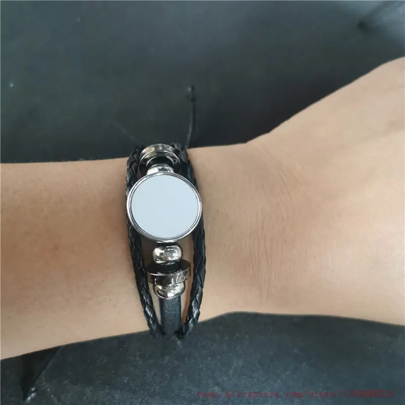 sublimation blank button rope bracelet hot transfer printing bracelets  jewelry diy gifts new style 50pcs/lot