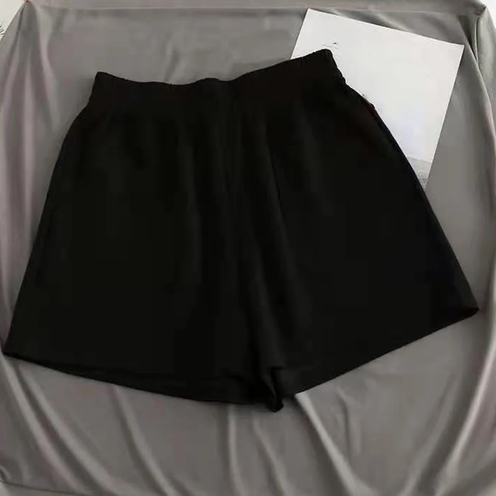 For Club Wear XL Yellow High Waist Shorts Elastic Waistband Shorts Female Casual Clothing Perfect For Vacation