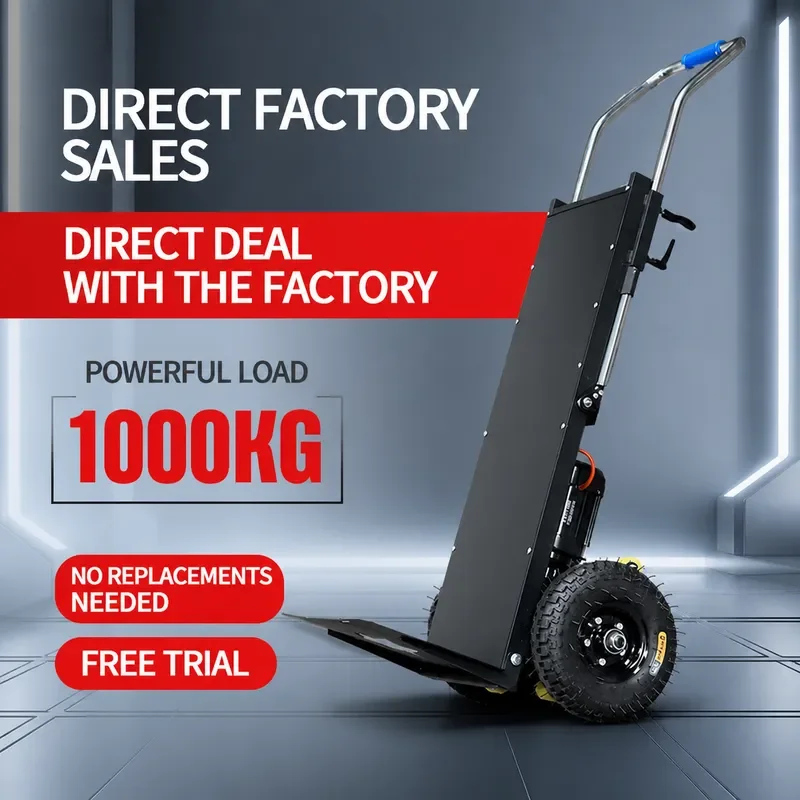 Electric Stair Climbing Hand Truck for Heavy Cargo Furniture Appliances Building Materials Cement Construction Site Lifting