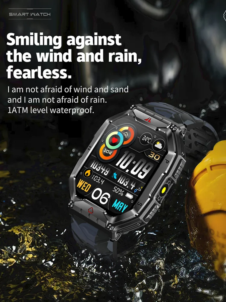 Time Owner Smartwatch ECG Heart Rate Blood Pressure Health Monitoring Outdoor exercise pedometer with flashlight Smart Watch