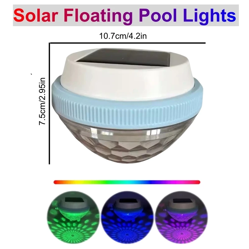 Solar Floating Lamp LED Night Floating Light Fountain Pool Night Lamp IP65 Waterproof with for Garden Pool Party Decoration