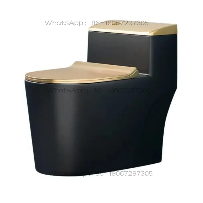 

Унитаз для дома и отелей, креативный, черно-золотой, с сифонным смывом Super Swirl, для инженерных проектов и декоративной отделки