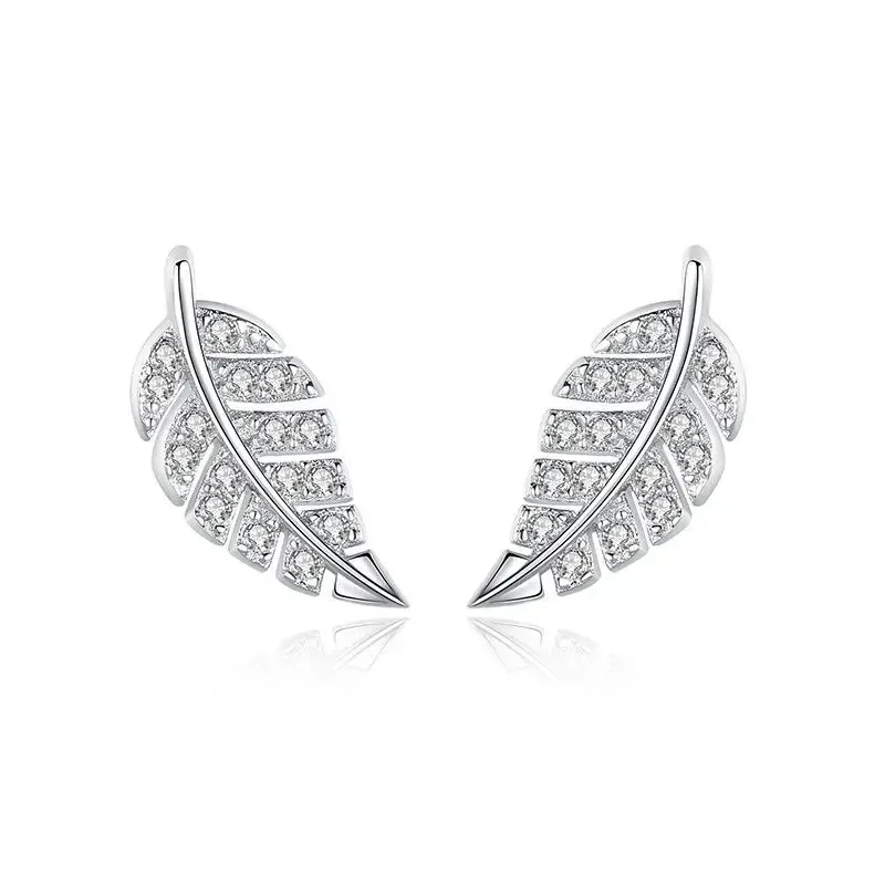 

SE1 Leaf Hook Stud Earrings for Women Ear Jewelry cute earrings korean