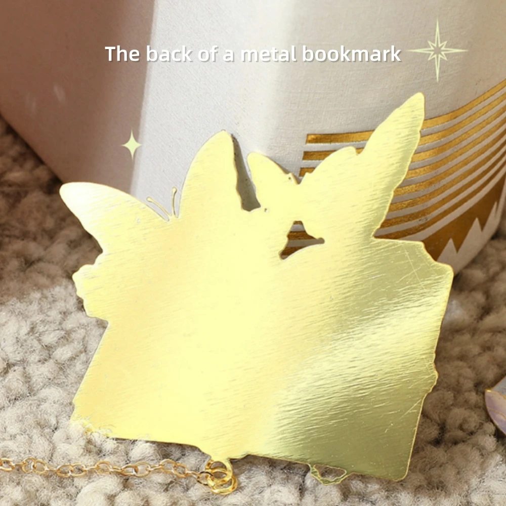 Creative Metal Bookmark Premium Exquisite Metal Bookmark Fairy Tale Page Marker Artistic Chain Pendant Bookmark For Book Lovers view 3