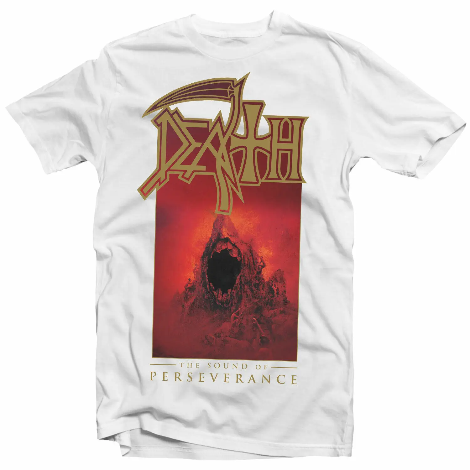 DEATH The Sound Of Perseverance White T-Shirt NEW! Relapse Records TS4656