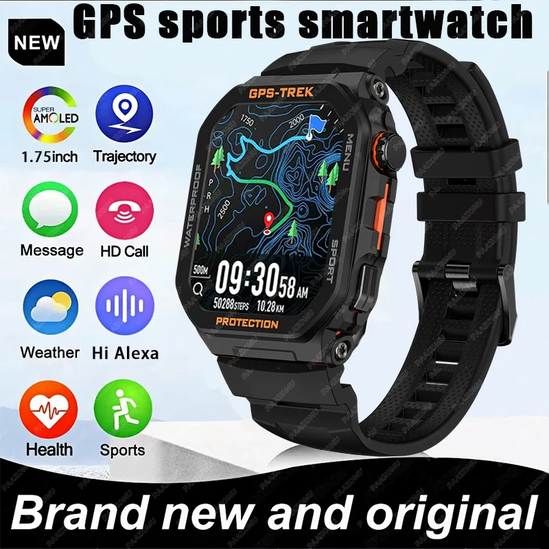 

2025 Men's Outdoor Smart Watch GPS Sports Track Health Monitoring Alexa Voice Assistant Weather Multi functional Women's Watch