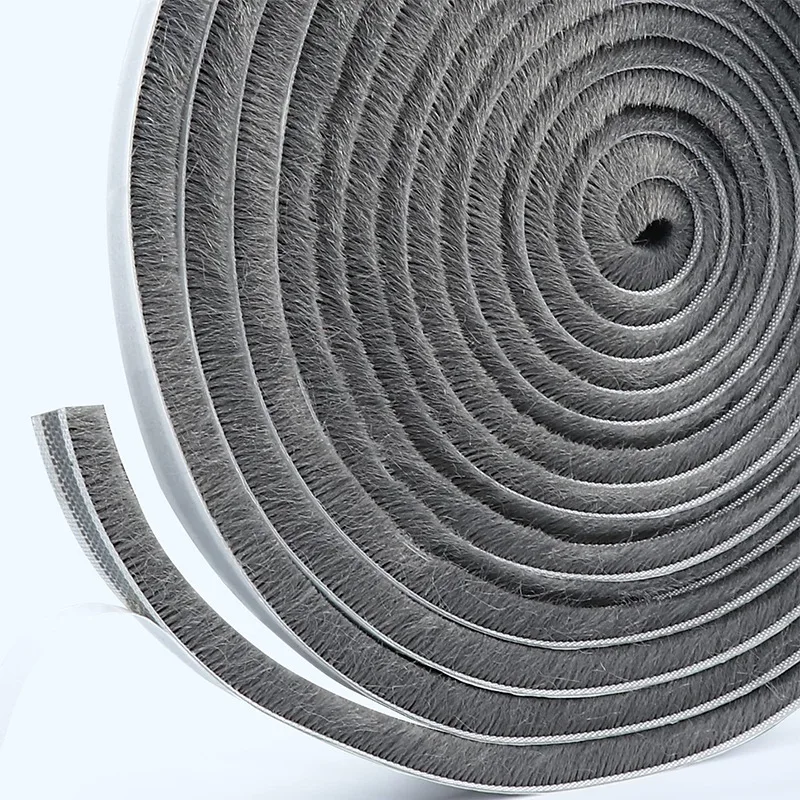 10Meters Brush Strip Self Adhesive Door Window Sealing Strip Home Door Window Sound Insulation Seal Film Door Swal Weather Strip