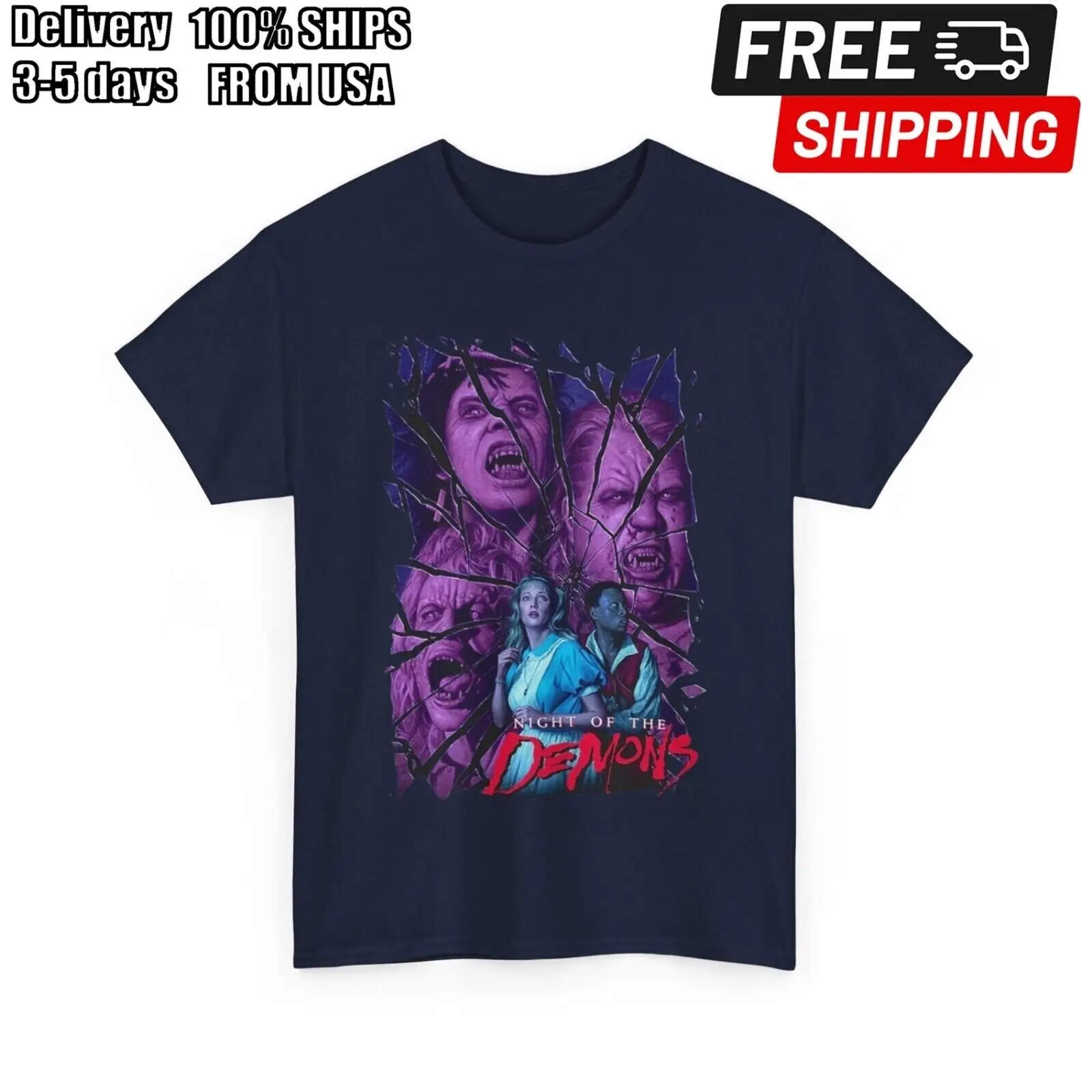 

Night of the Demons 1988 Movie T Shirt Unisex Heavy Cotton Tee