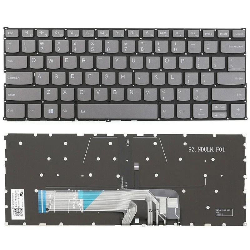 Nouveau clavier américain avec rétroéclairage pour Lenovo ideapad S530-13IML S530-13IWL