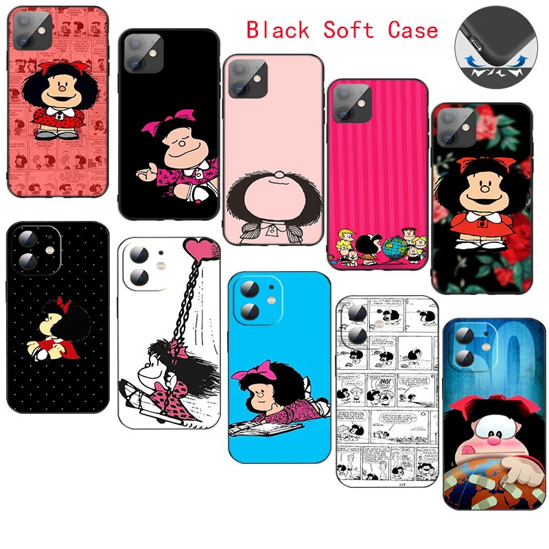 CR27 Cute M-Mafalda Soft Silicone Case for Samsung Galaxy A10 A10s A20 A30 A20S  A40S A50 A50S A70 A81 A82 A91 Caver