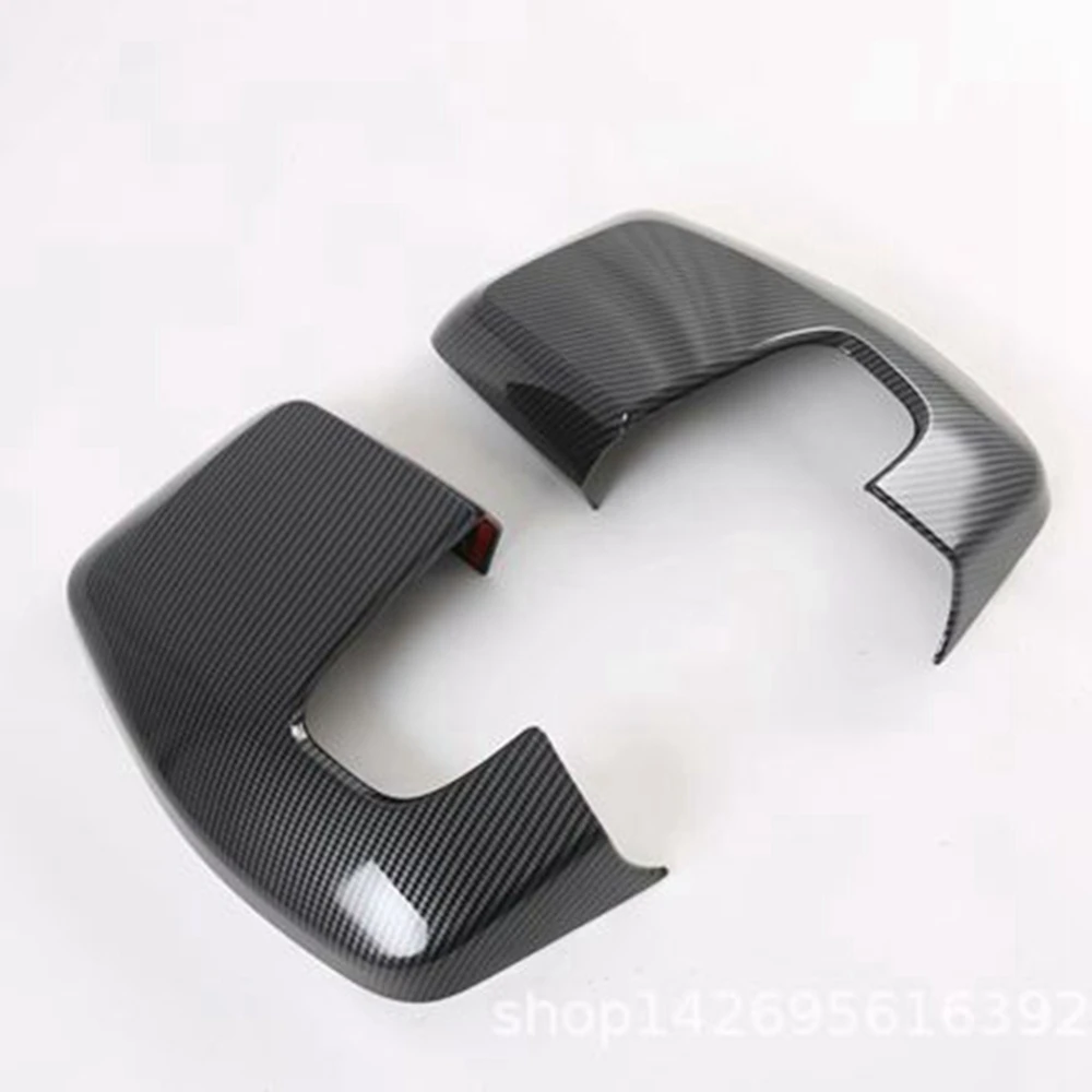 

Car Carbon Rear View Rearview Side Glass Mirror Cover Trim Side Mirror Caps for Ford Transit 2017 Tourneo Custom 2016—L48A