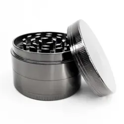 Gun-Black Herb Grinder Smoke Tobacco with Pollen Catcher Zinc Alloy 4 Layer 40/63mm Spice Crusher Manual Rolling Tool Accessory