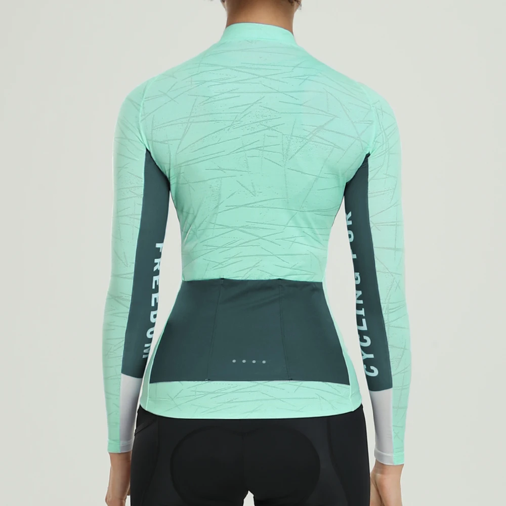 Santic Cycling Jersey Women Summer Quick-dry Long Sleeve Road Bike Tops Outdoor Breathable Mountain Road Riding Bicycle Clothing