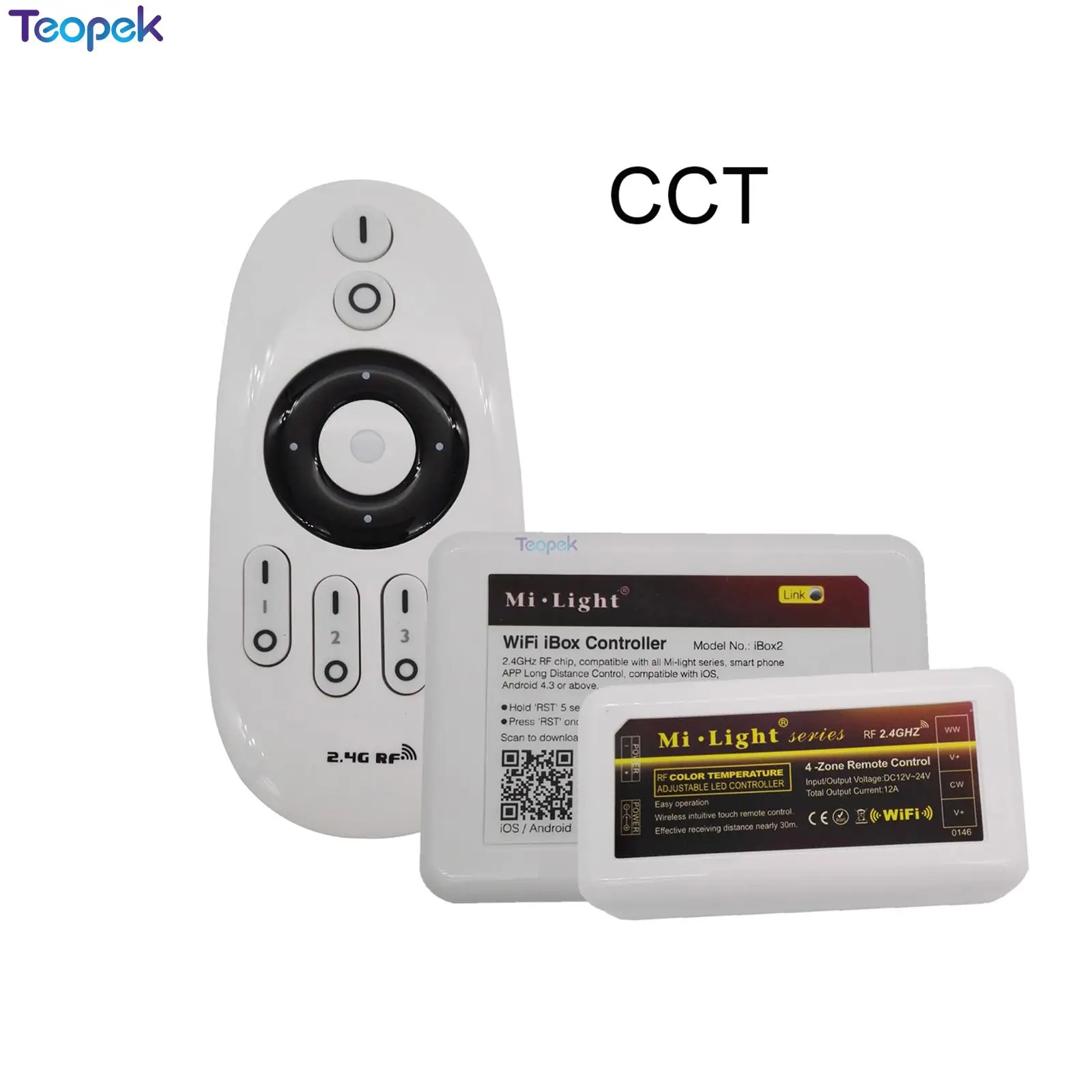 MiBoxer CCT Led Controller CW/WW Led Dimmer FUT035 2.4G Remote WL-Box1 Wifi Control For Color Temperature Led Strip DC12-24V