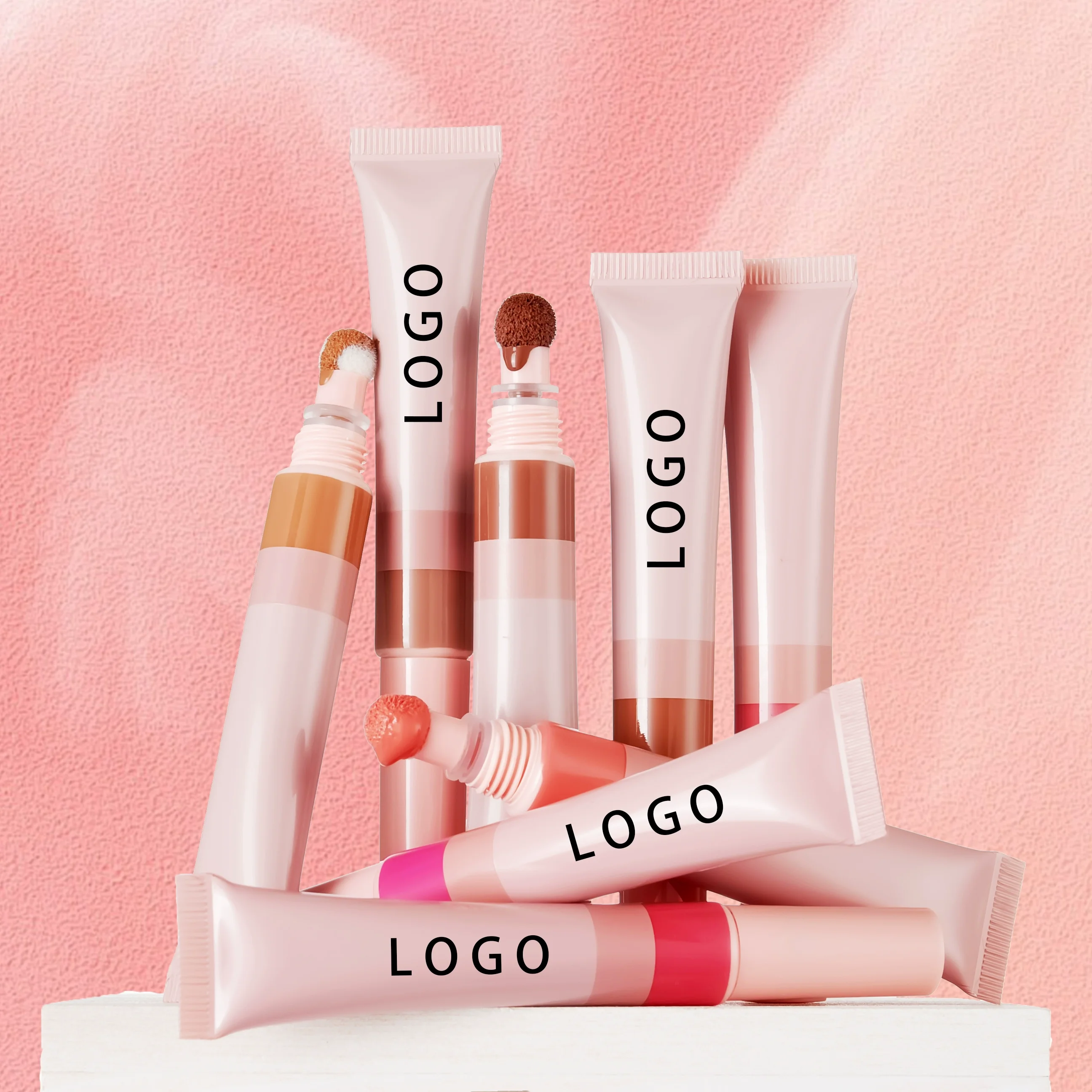 

Custom Logo Liquid Blush Stick Cream Matte Finish Liquid Blush Light Skin Tone Sunscreen Cushion Applicator Beauty Makeup Bulk