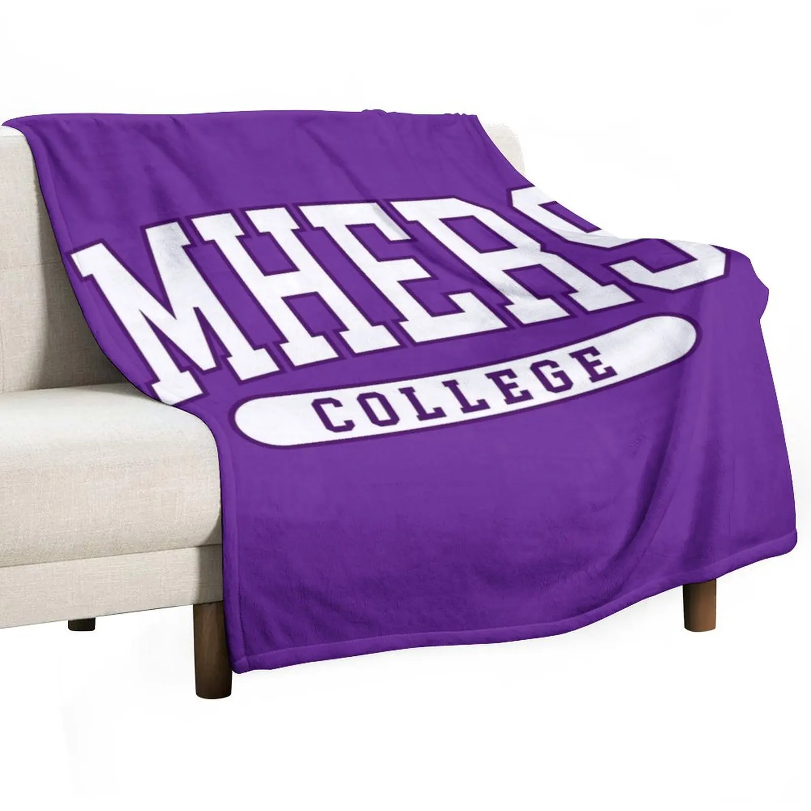 amherst - college font curved Throw Blanket Luxury Throw Polar Furrys Luxury Blankets