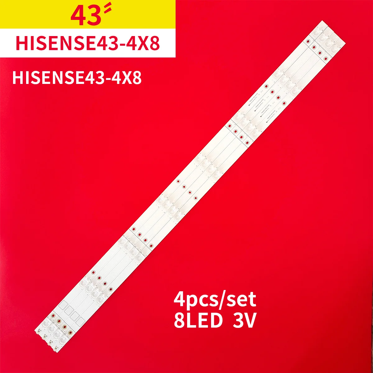 

4 шт./1 комплект, задняя подсветка для Hisense 43